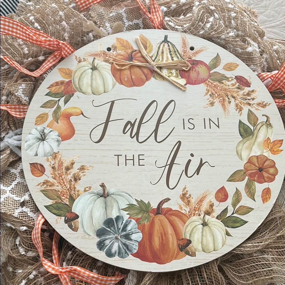 Hand Crafted Harvest Wreath In Process Final Sale